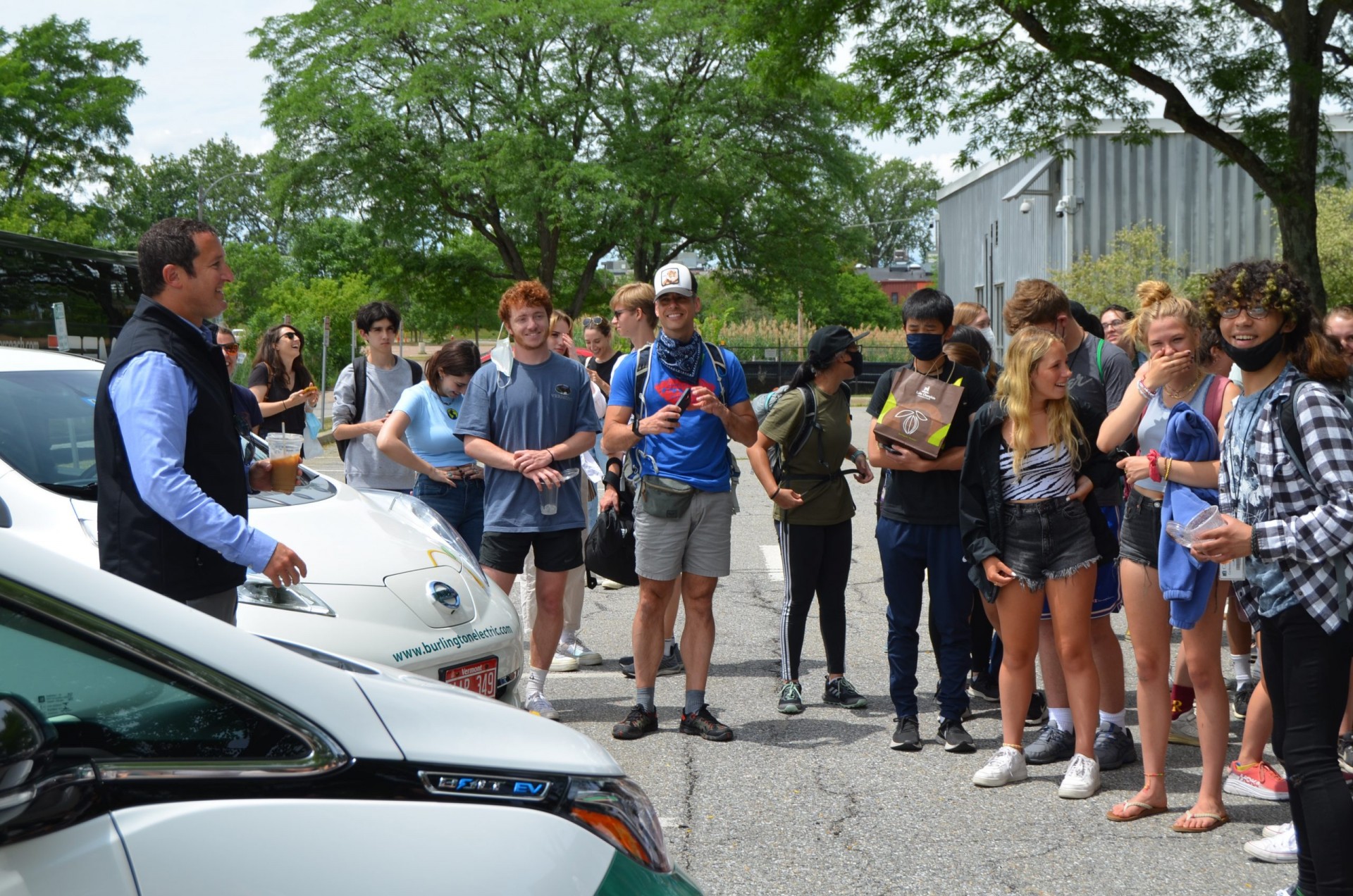 On Thursday, the group visited Burlington Electric, the cityâs municipal power company, where General Manager Darren Springer introduced them to the organization. This photo was taken just after he told the group that Bernie Sanders had visited the day before. DSC_0028
