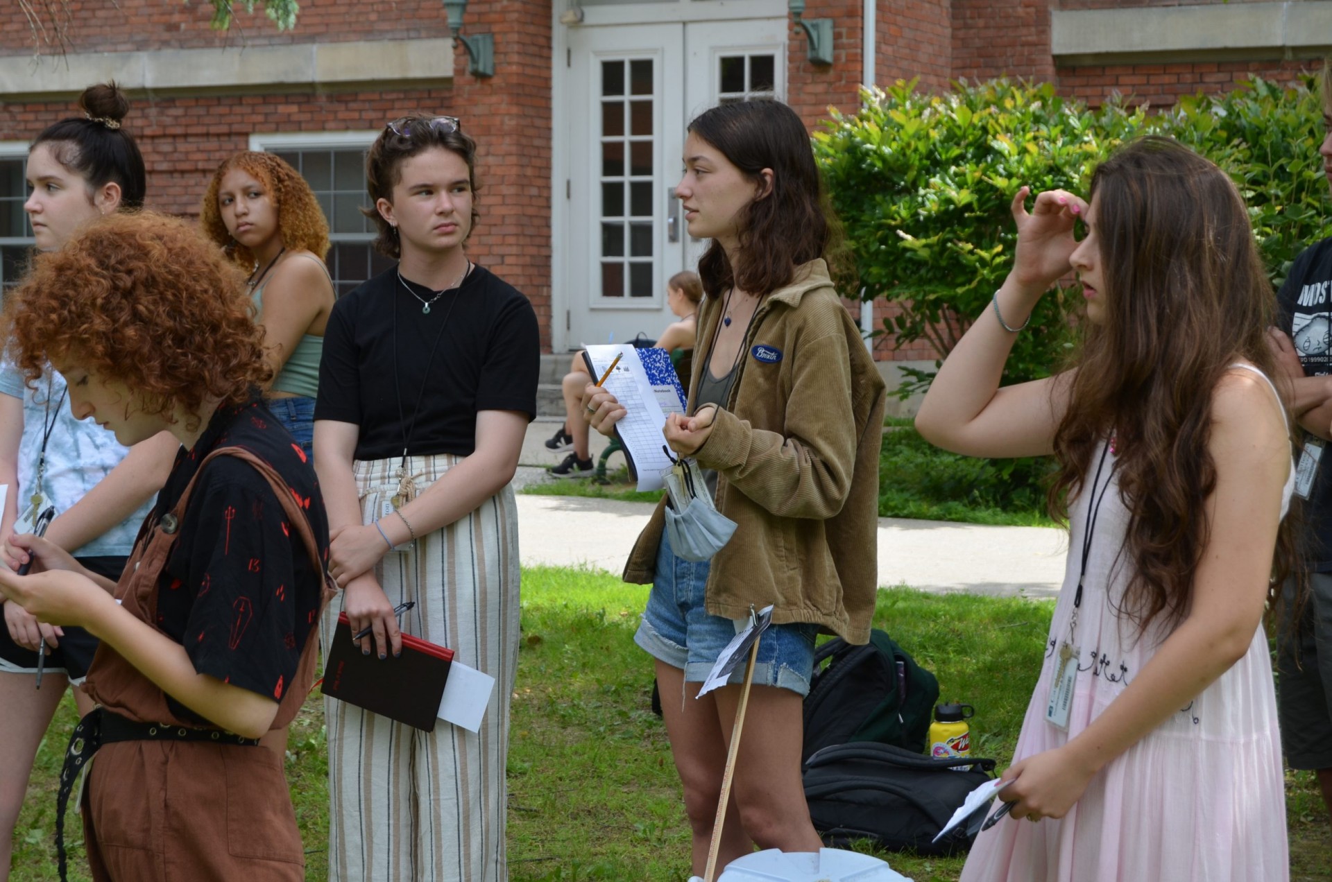 While one group was with Goddard in the lecture hall, the other was outside starting their "My Climate Story" activity. DSC_0053