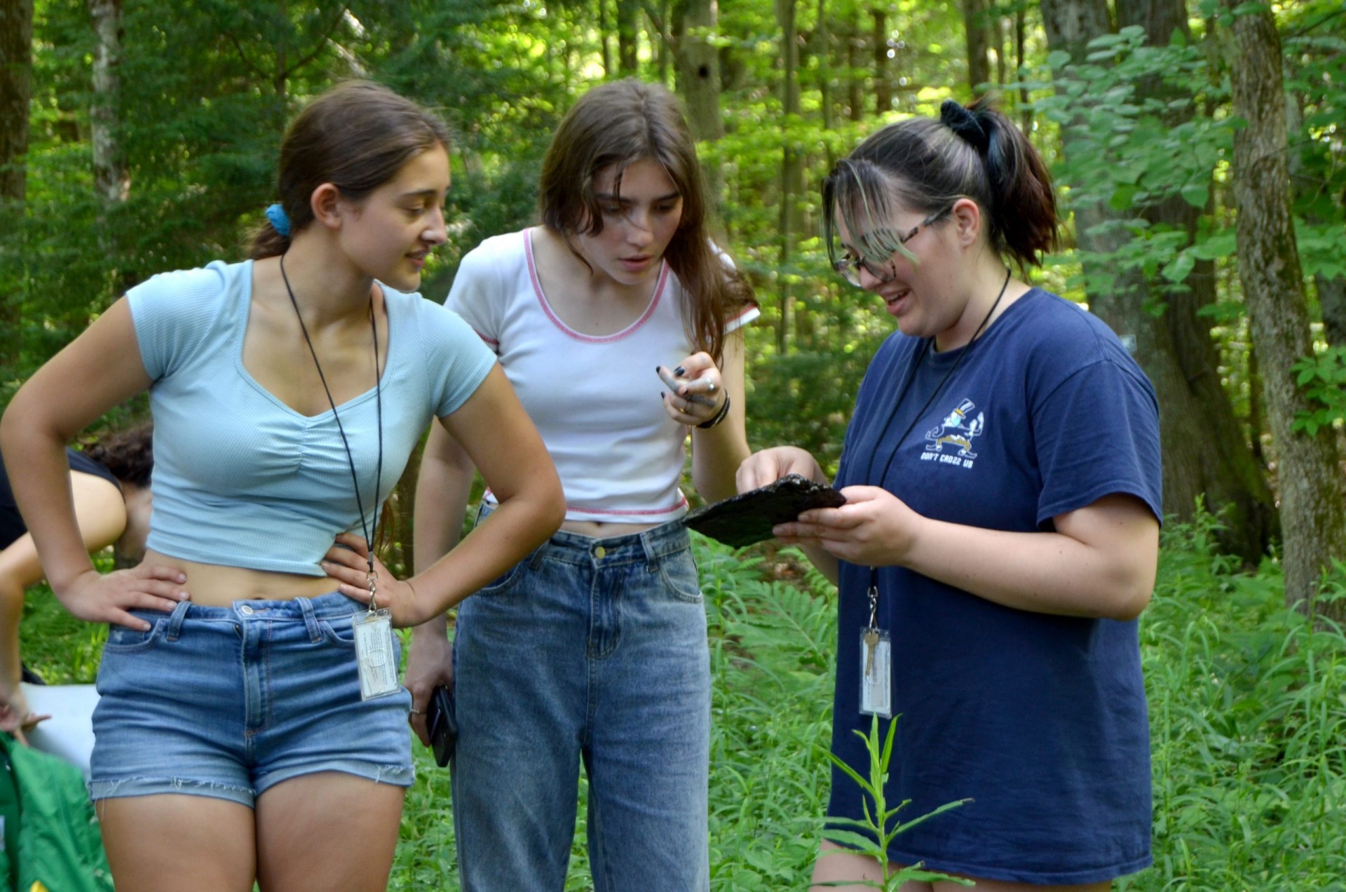 The students overturned rocks and filtered through mud to find some creek creatures. DSC_0065_edited