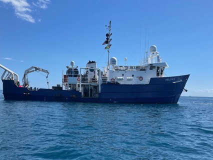 the r v pelican sets sail and data collection begins
