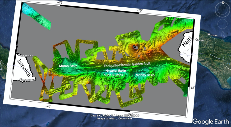 looking at the seafloor without water