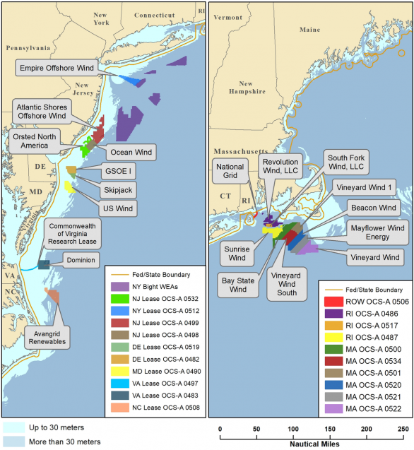map of potential offshore wind sites
