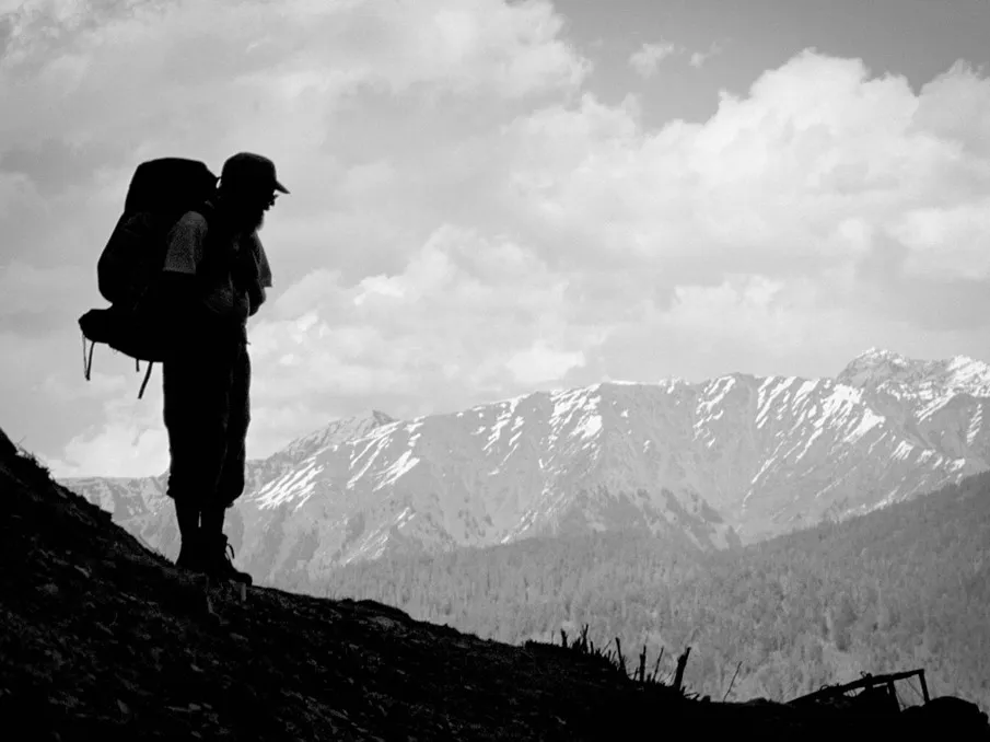 Tree Ring Lab scientist and co-founder Ed Cook in Nepal. Credit: Paul Krusic