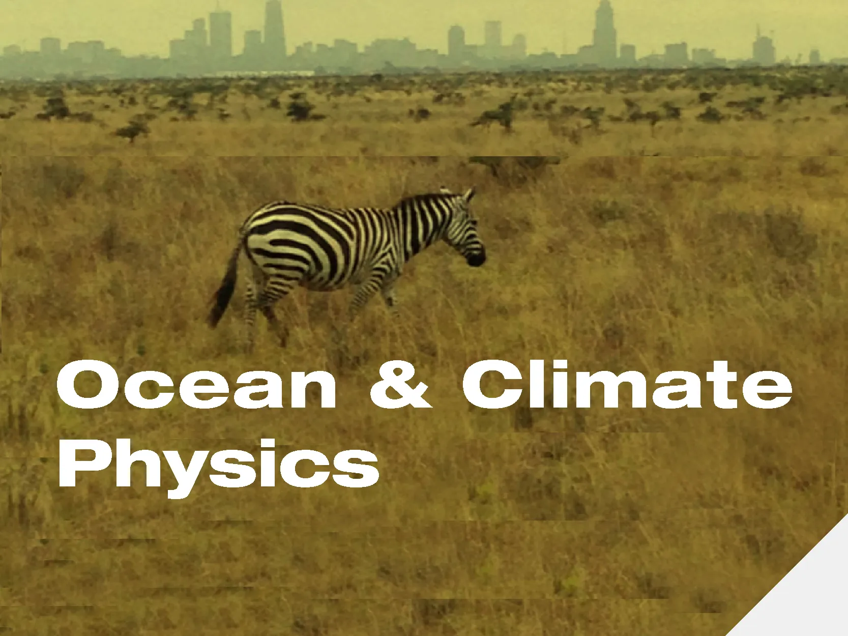 Zebra Grazing in Kenya's Nairobi National Park with Nairobi Skyline in Distance - Credit: Daniel Westervelt
