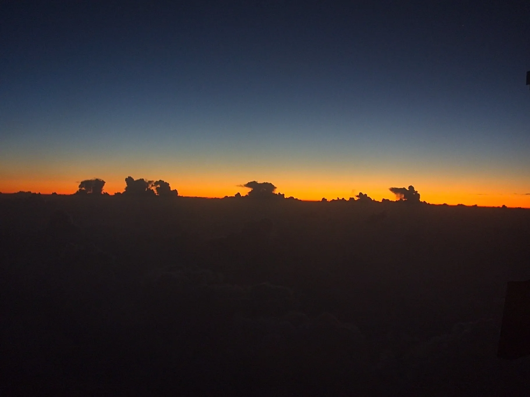 Clouds at sunrise over the Atlantic Ocean near Barbados during the ATOMIC field experiment. Credit: Robert Pincus