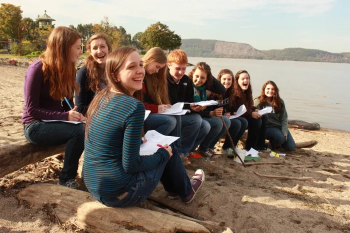students enjoying the hudson