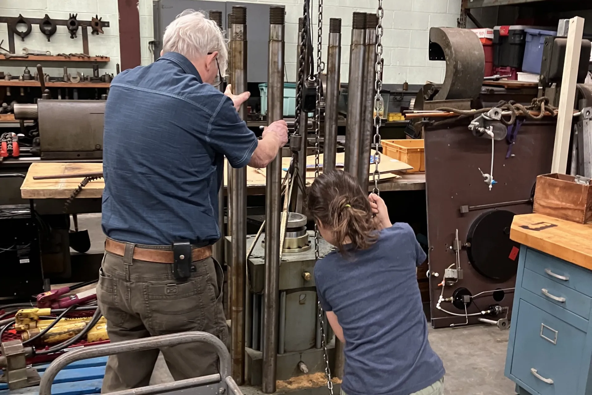 Bring your daughter to work... and have them disassemble the triax.