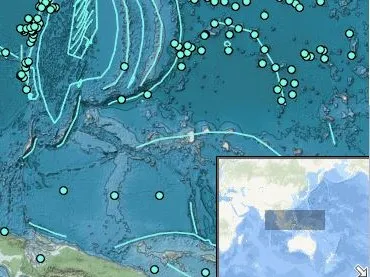 Excerpt of GEBCO Map Solomon Trench