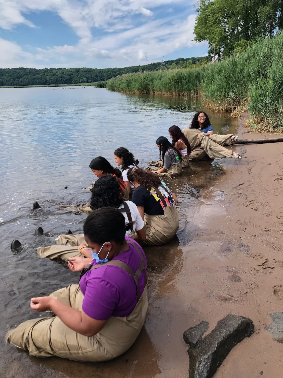 Next Gen students on the Hudson waterfront