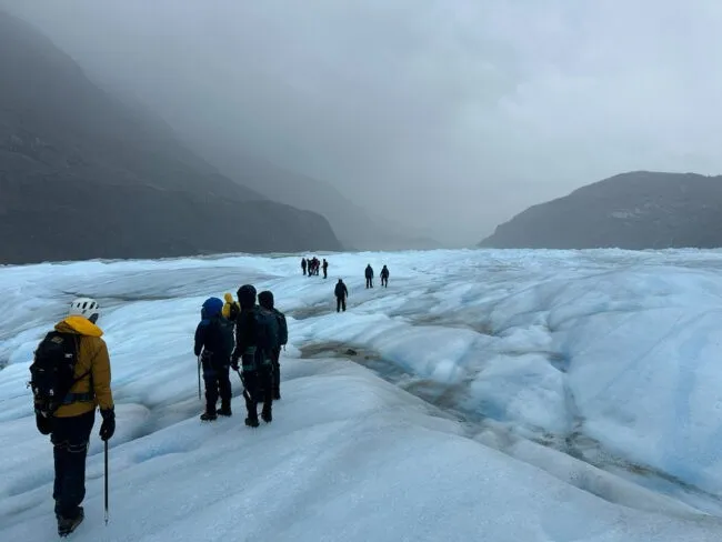 At the beginning of March, the first MAGIC project Field Academy was held in Puerto Natales and Torres del Paine, with the participation of academics and graduate students from Columbia University, University of Utah, Utah State University and Catholic University. Credit: Grey Glacier/Jacqueline Austermann