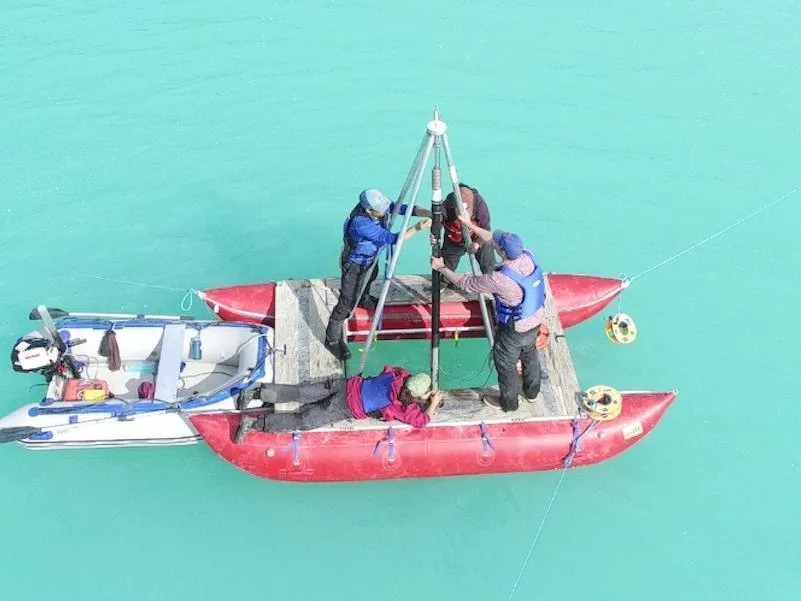 Snow on Ice - Coring from Pro-Glacial Lake along Greenland Ice Perimeter