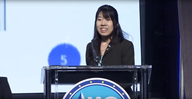 caroline juang giving a talk
