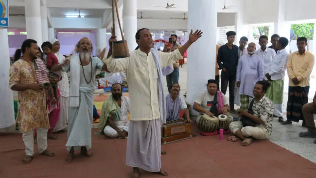 Performers in Bangladesh with audience
