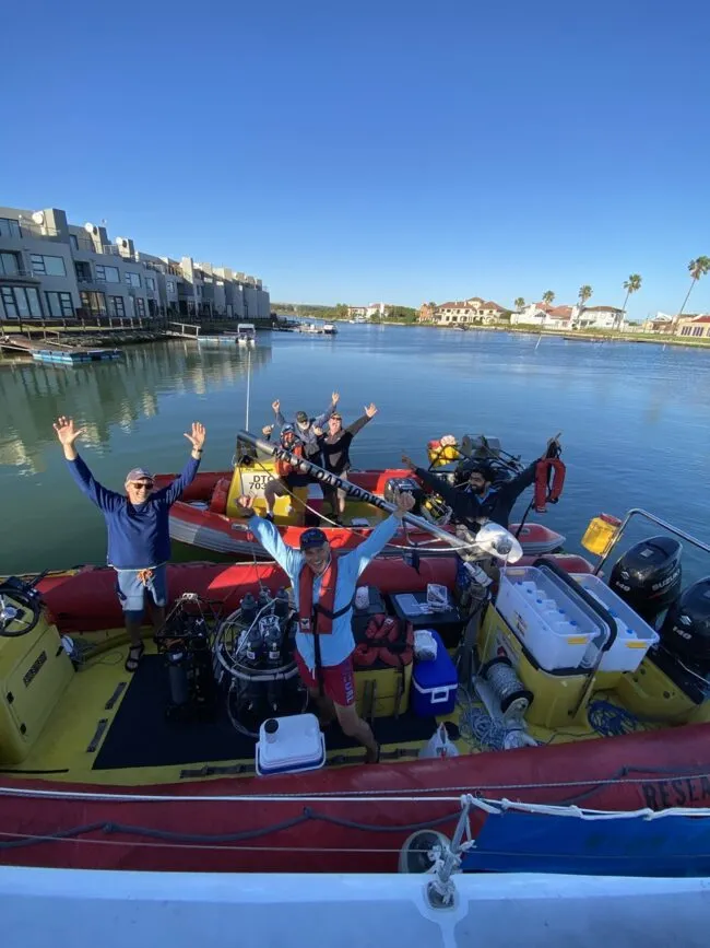 Joint USA-South Africa teams all set to head out to sample on Walker Bay during NASA BioSCape field campaign. Credit: Joaquim Goes, Lamont-Doherty Earth Observatory