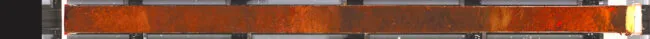 A cross section of one of the sediment cores from Rano Aroi