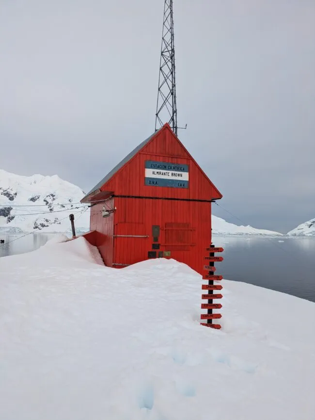 Almirante Brown Antarctic Base. (Larissa Souki, Columbia)