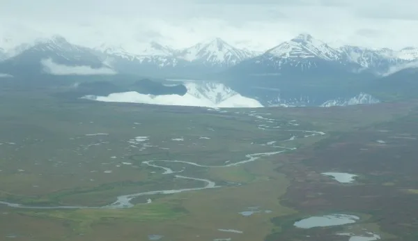 the alaska peninsula from the skies
