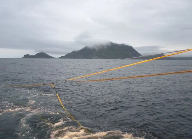 collecting data offshore alaska but just barely offshore