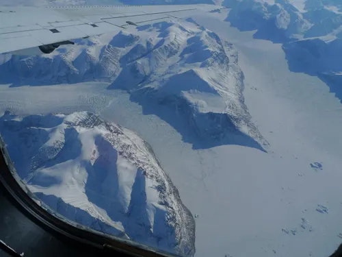 Rink Isbrae an outlet glaciers on the NW Coast of Greenland that terminates in a fjord.
