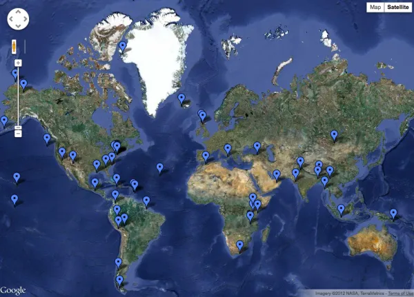Field work guide map, Earth Institute, Lamont-Doherrt Earth Observatory