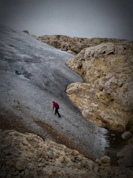 scouting the glacier