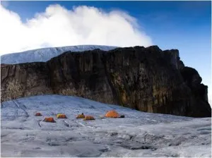 Setting up camp.