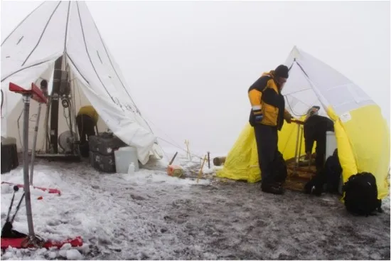 Working the drill site
