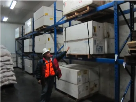 The boxes will remain in the freezer until we finish all the drilling. Then, they all go via freezer truck to another freezer in the lowlands until a flight is ready in the city of coastal Timika to fly them back to Jakarta. From there, if all goes w