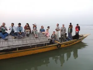 We rented country boats to get a view of the embankment at Sirajganj from the Brahmaputra River