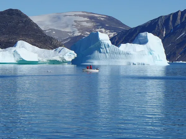 The Kullorsuaq fishermen are seen moving through the water at all times of the day and night. While we were there fishing conditions were difficult and fishermen were traveling well south to drop their lines. (Photo M. Turrin)
