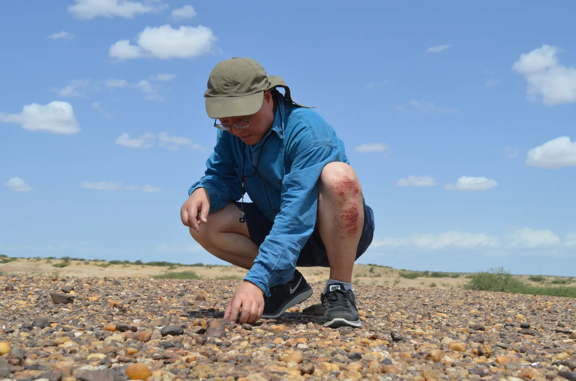 Geochemist Tanzhuo Liu hunts for rock samples that he hopes will help chart past climate swings.