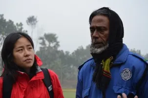 Ruiwen Lee, a PhD student at Columbia’s School of International and Public Affairs, is conducting a survey of farmers to better understand what incentives might persuade them to change their practices to minimize arsenic contamination. Photo: David