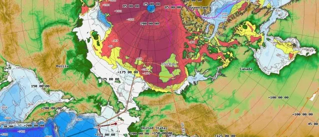 Map of sea ice