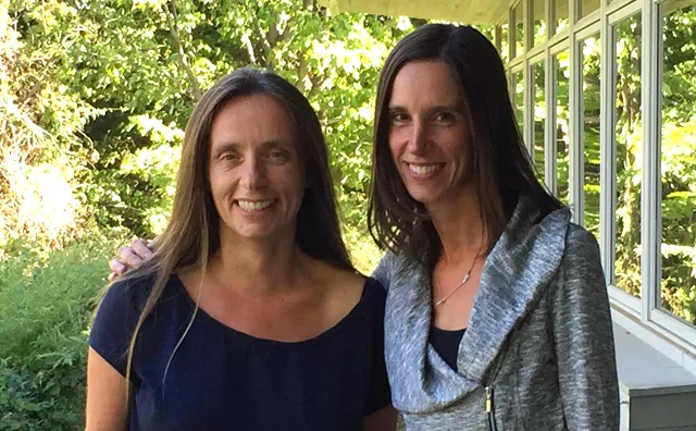 Gisela Winckler (left) and Natalie Boelman (right), winners of Lamont-Doherty Earth Observatory's 2015 Excellence in Mentoring Award.
