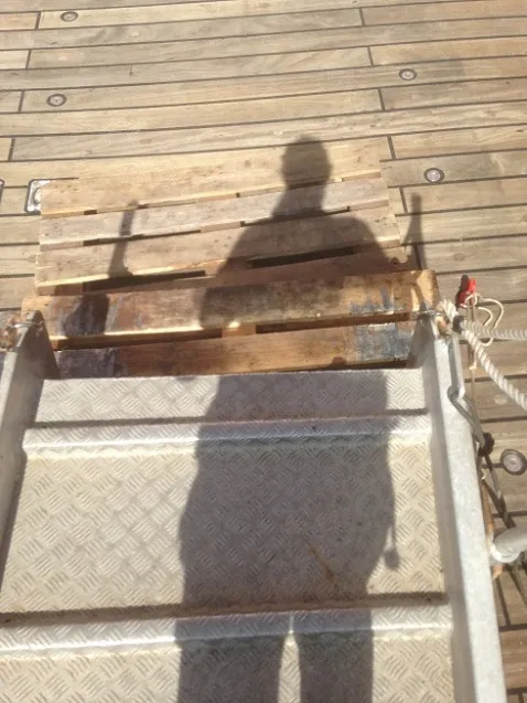 Stepping aboard. Photo: Frankie Pavia