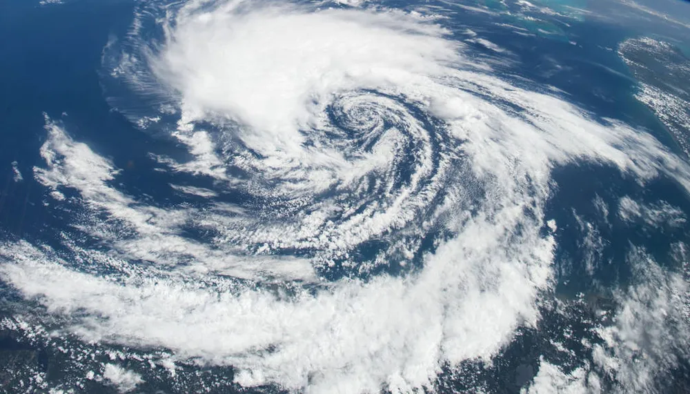 A tropical storm photographed from the International Space Station. Credit: NASA.