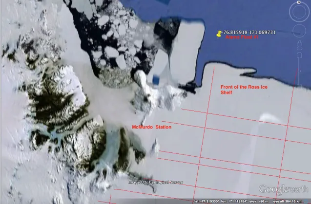 Location of the first Alamo float dropped from the LC130 for the ROSETTA Project. 