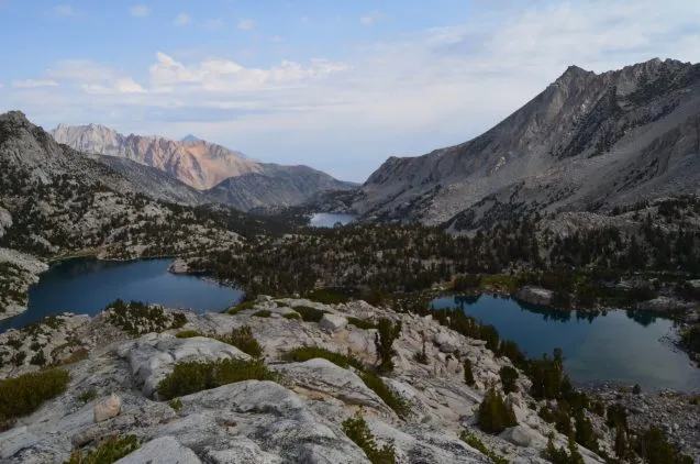 Baboon Lakes. This valley was covered in ice during the last ice age.