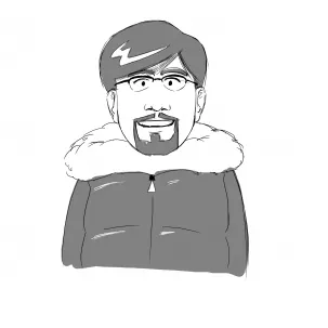 Drawing of the author Julian Spergel (by Freddy Bendekgey)