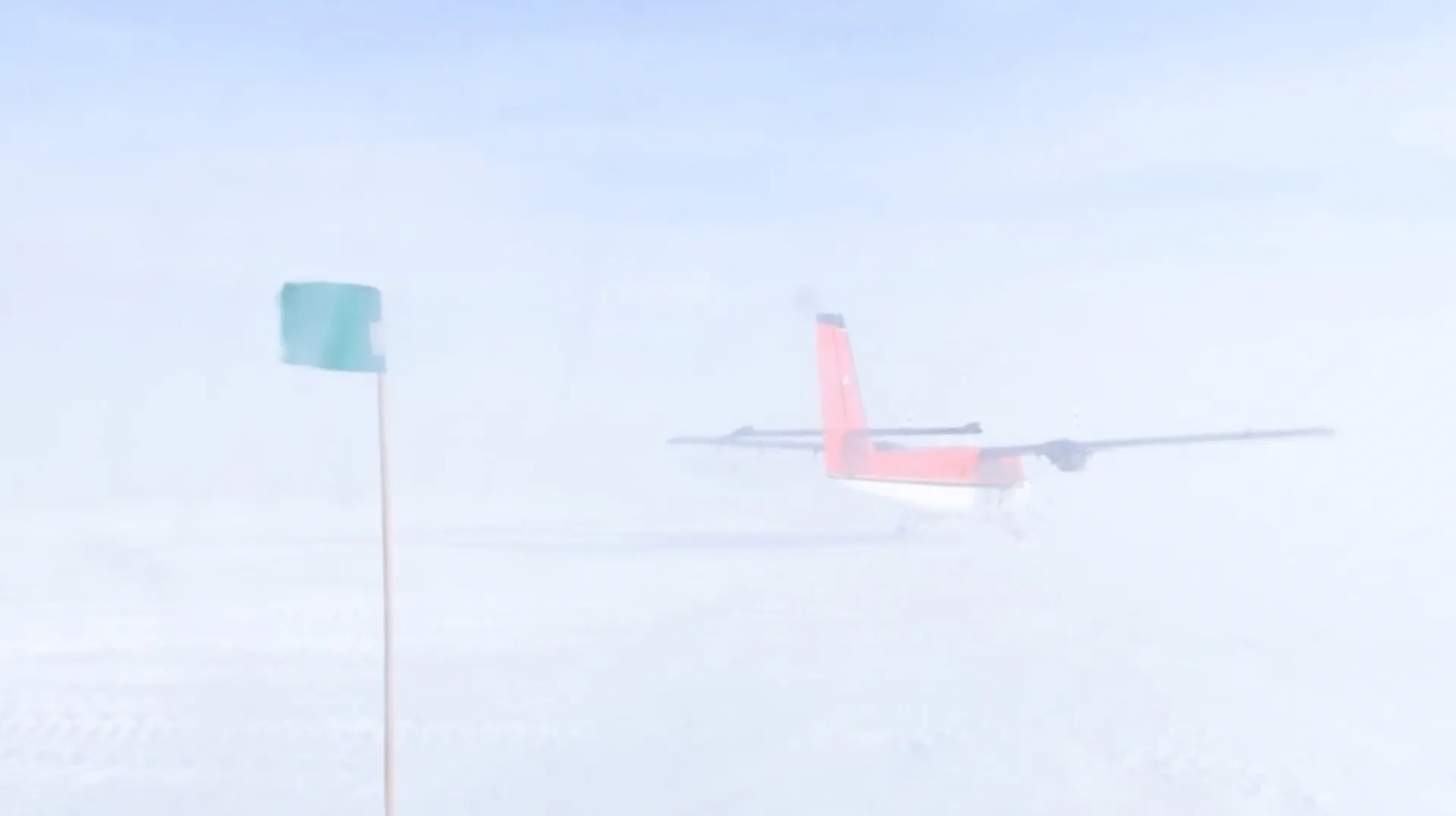 wind snow and ice summer in antarctica