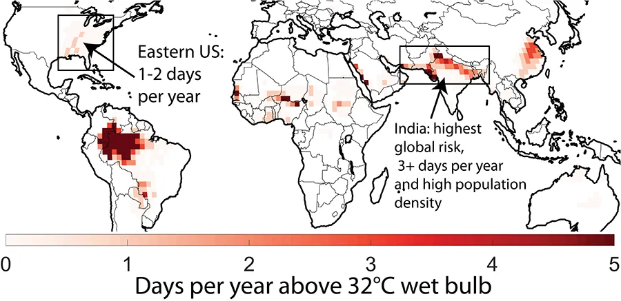humidity may prove breaking point for some areas as temperatures rise says study