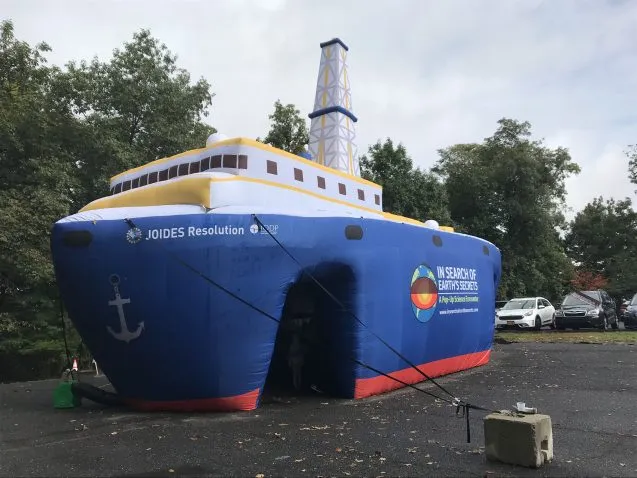 inflatable ship at open house