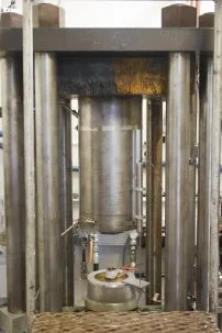 Lots of metal tubes and pistons.