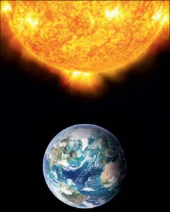 Cyclic variations in the energy emitted by the sun have been thought to affect weather patterns in the North Atlantic and the likelihood of storms and floods over Europe. These influences by the sun are insignificant, and could have been due to chance, suggests a new study of the instrumental record and new chemistry-climate model simulations led by Columbia/LDEO scientists. Credit: Shutterstock and NASA’s Earth Observatory.
