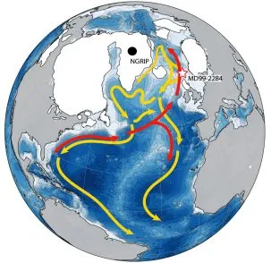 map of AMOC circulation pattern