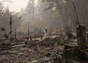 remains of a home after a fire