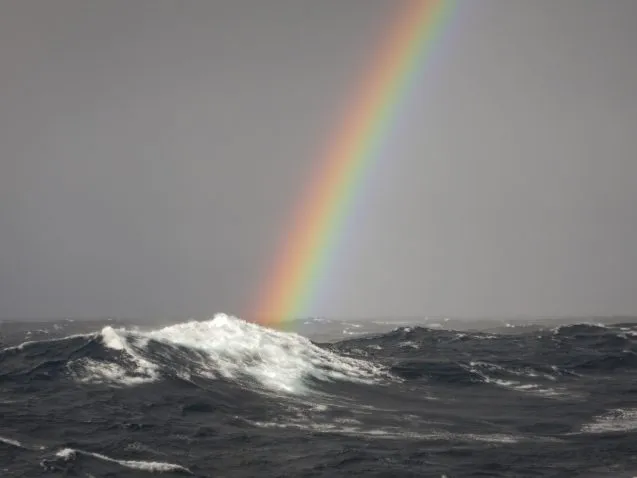 rainbow over ocean