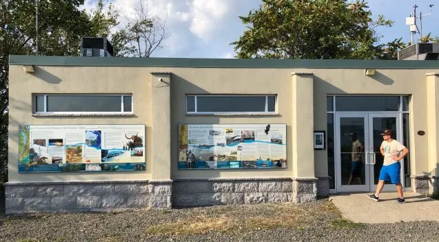 mural on outside of hudson river field station