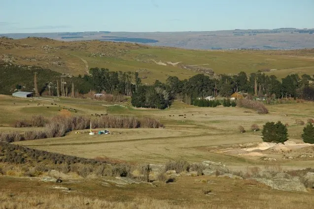 excavation and drilling site in volcanic crater