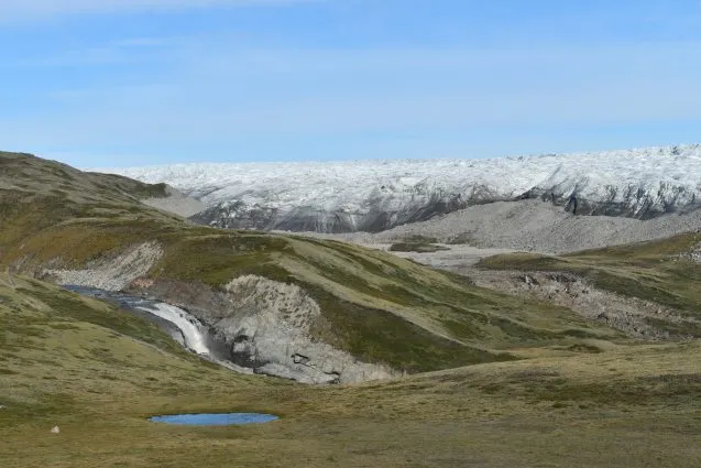 edge of the greenland ice sheet and surrounding tundra